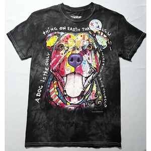 Pit Bull 3D Tees Small T-Shirt Colorful Dog Charcoal Short Sleeve Inspirational